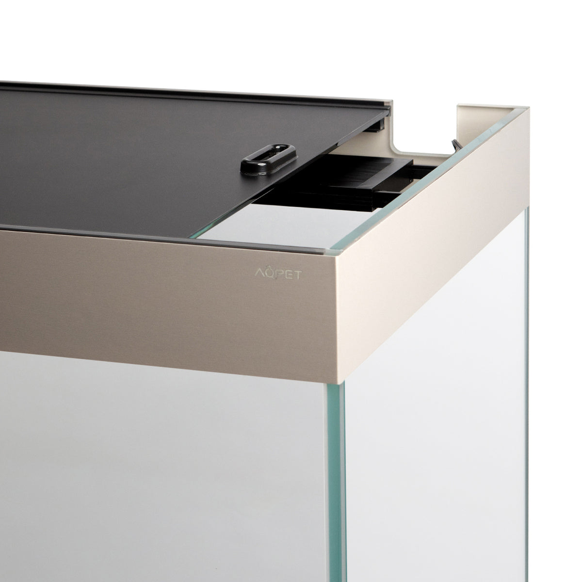 AQPET ACQUARIO RIVERIUM PLUS 90X50X55 H - 10 MM EXT. - CON LUCE LED, FILTRO ESTERNO E SUPPORTO BIANCO