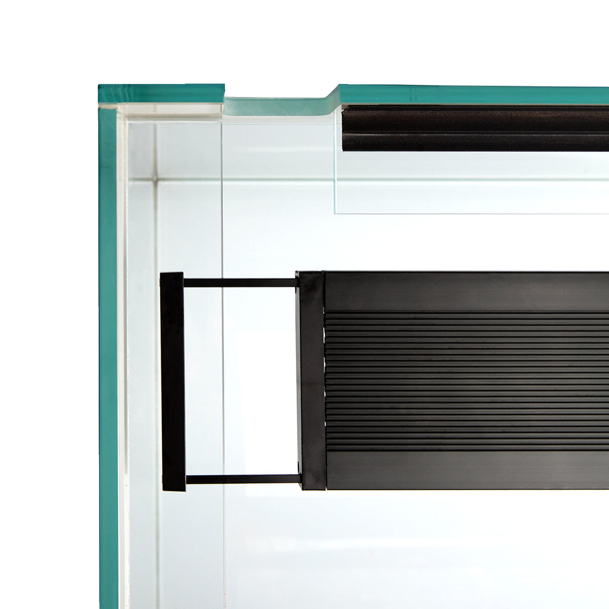 AQPET ACQUARIO RIVERIUM PLUS 90X50X55 H - 10 MM EXT. - CON LUCE LED, FILTRO ESTERNO E SUPPORTO BIANCO