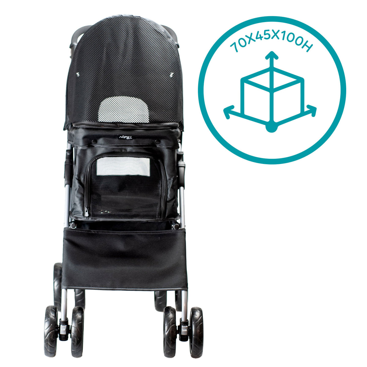 AQPET FRIENDS Comfortable and Practical Stroller for Medium/Small Dogs and Cats Safe Travel
