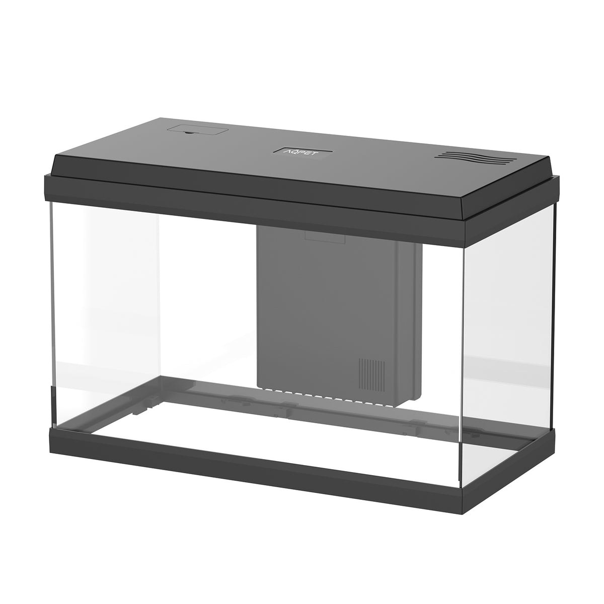 AQPET ACQUARIO SIMPLY LED 60 NERO COMPLETO LUCE FILTRO E RISCALDATORE - 59X30X39 H CM