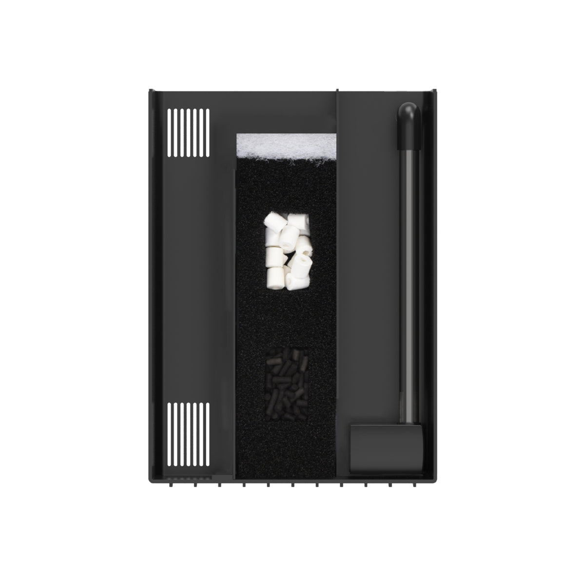 AQPET ACQUARIO SIMPLY LED 60 NERO COMPLETO LUCE FILTRO E RISCALDATORE - 59X30X39 H CM