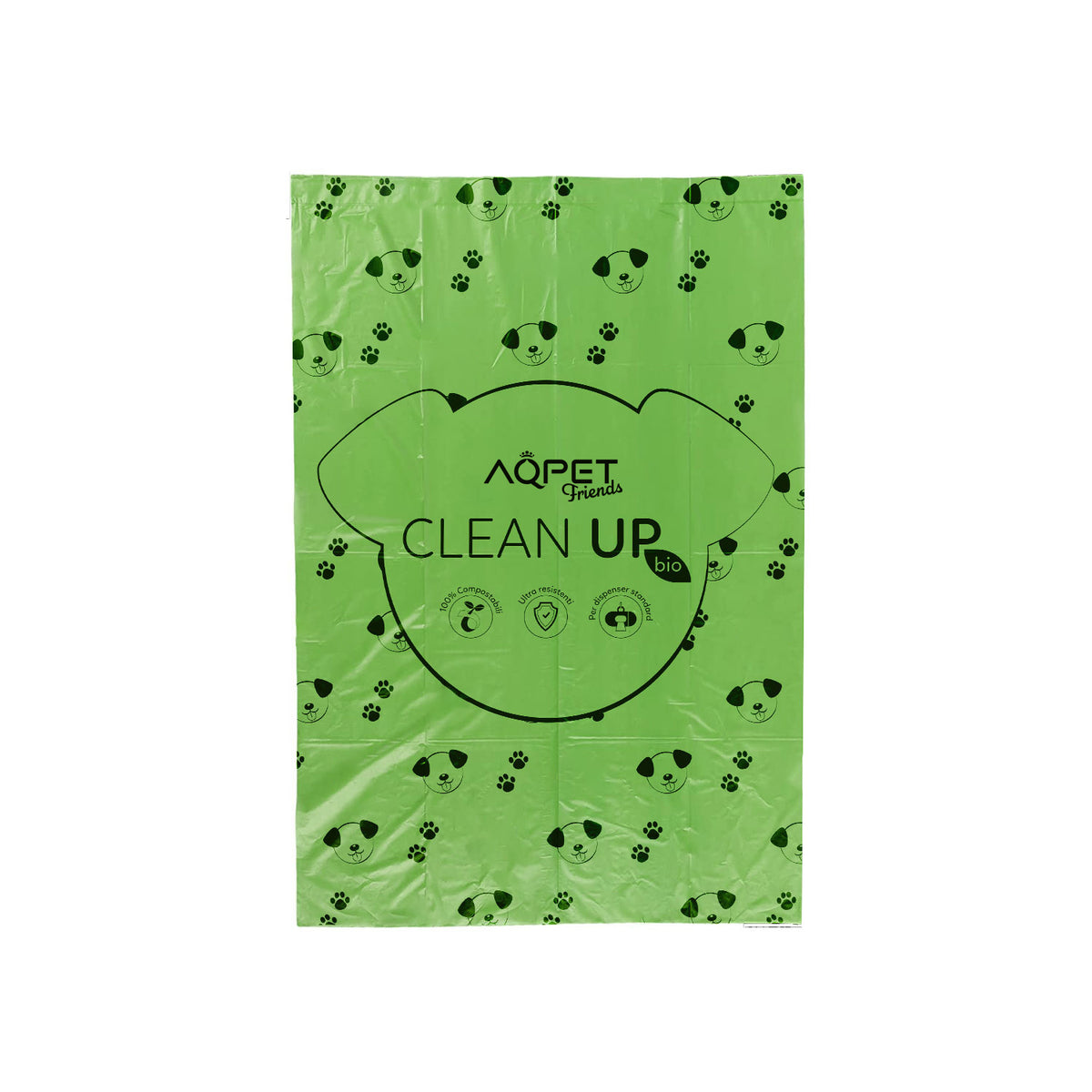 AQPET FRIENDS Clean Up Bio Compostable Hygienic Waste Bags 8X15 - 120 Bags