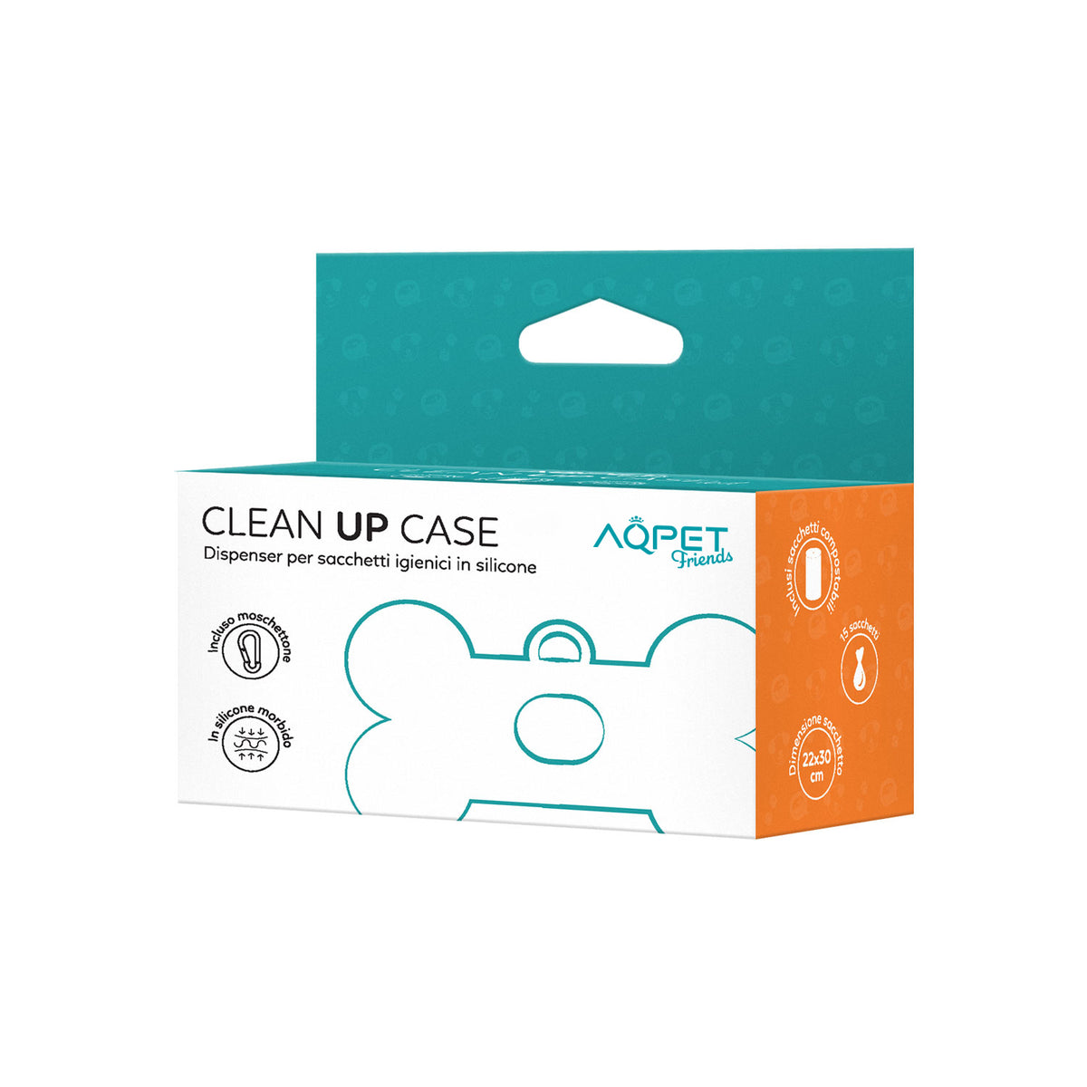 AQPET FRIENDS CleanUp Case Silicone Hygienic Bag Dispenser Including Bags