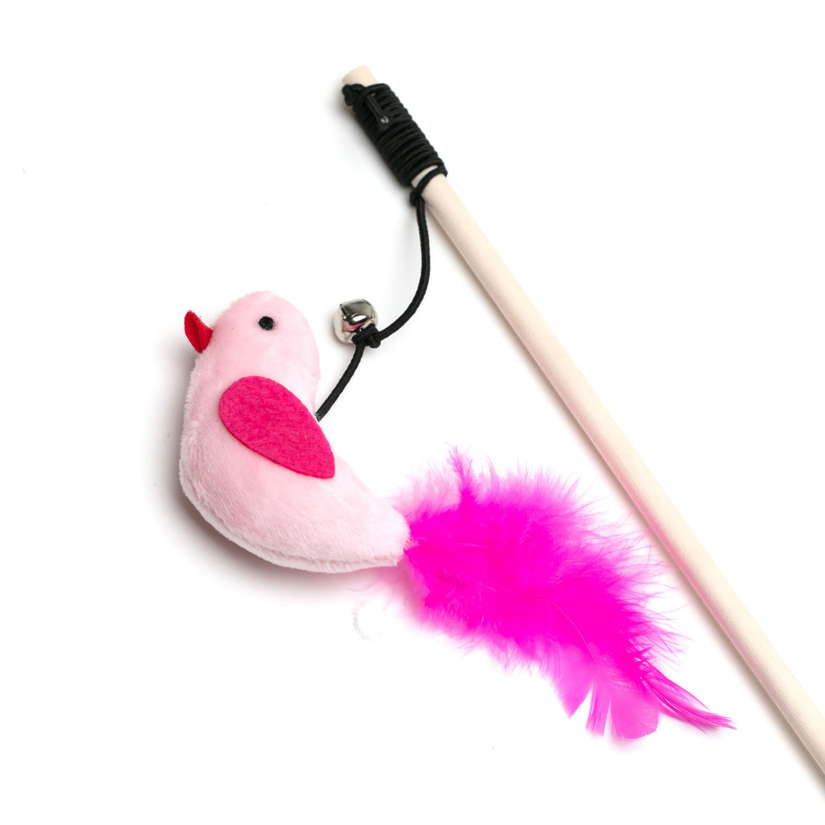 AQPET FRIENDS Cat Toy Stick With Fabric Parrot And Bell - 40 Cm Cat Toy