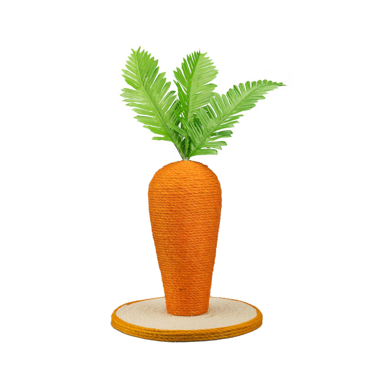 AQPET FRIENDS Carrot Cat Scratcher 30 cm with Cat Bed Cat Tree Playground Scratching Post for Cat, Orange