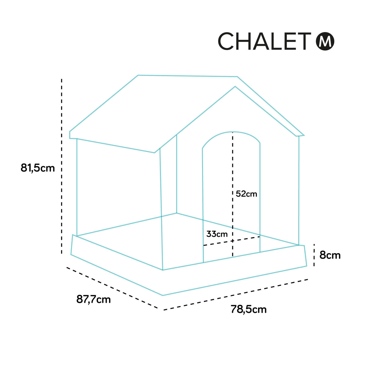 AQPET FRIENDS Chalet Cuccia In Plastica Impermeabile Per Cani E Gatti Comfort e Relax, Per Interno ed Esterno