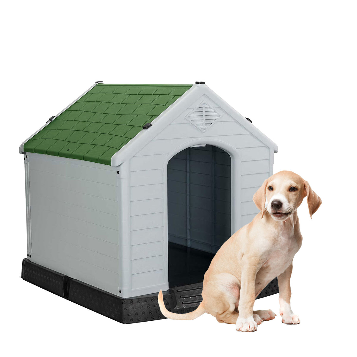 AQPET FRIENDS Chalet Waterproof Plastic Pet House For Dogs And Cats Comfort and Relaxation, For Indoor And Outdoor Use