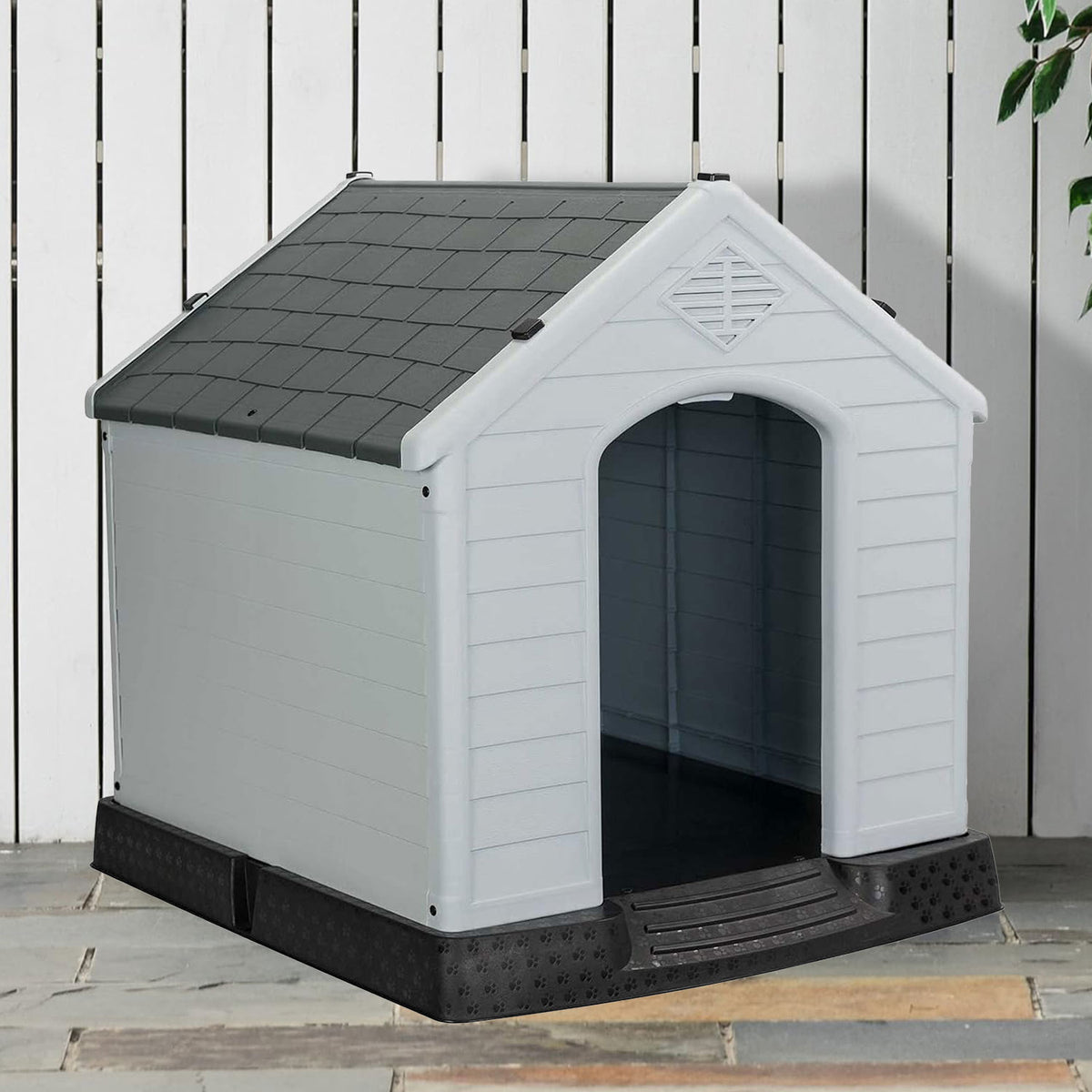 AQPET FRIENDS Chalet Cuccia In Plastica Impermeabile Per Cani E Gatti Comfort e Relax, Per Interno ed Esterno