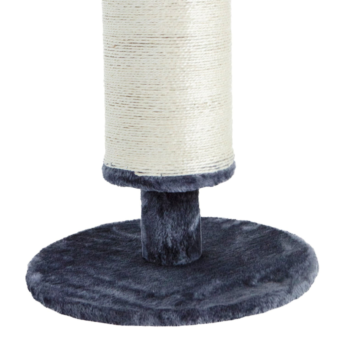 AQPET FRIENDS Tiragraffi in Sisal e tessuto con piattaforma, Alto 58 cm per il massimo divertimento del tuo gatto, Colore Grigio