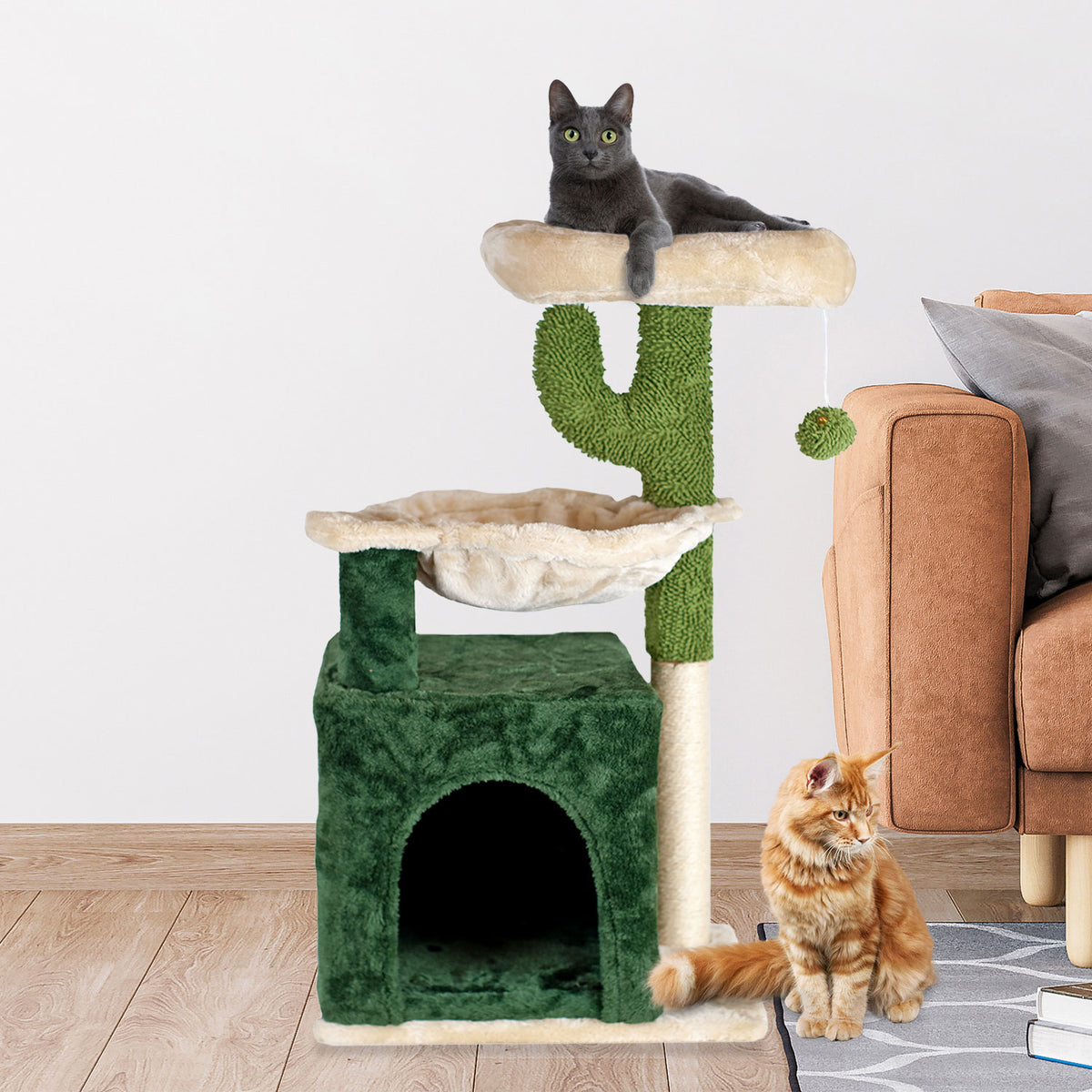 AQPET FRIENDS Mexico Cat Scratcher 40X30X75 Cm For Cats Play Cat Relaxation And Fun