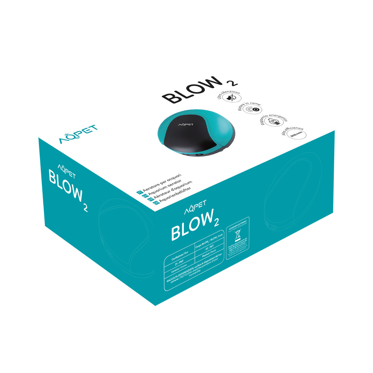 AQPET AERATORE BLOW SILENT SINGOLA USCITA / DOPPIA USCITA