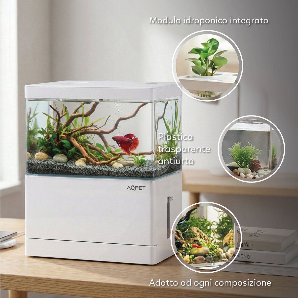 AQPET HYDO ACQUARIO DA SCRIVANIA DOCK STATION
