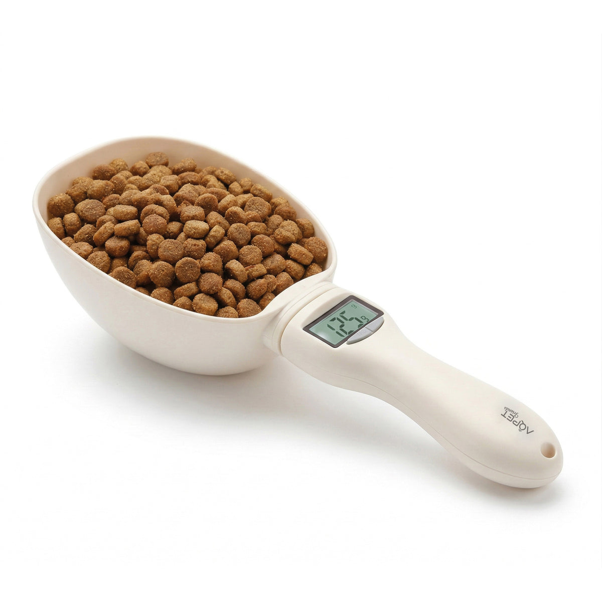 AQPET FRIENDS Digital Food Scale for Dogs with Easy-to-Read LCD Display, Precision Measuring Spoon for Food and Kibble, weighs up to 800gr.