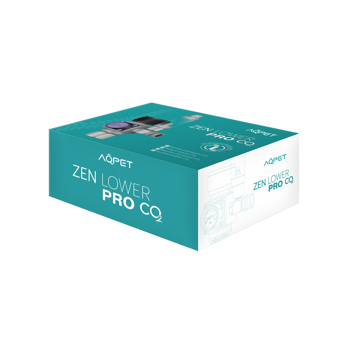 AQPET ZEN LOWER PRO CO2 PRESSURE REDUCER FOR REFILLABLE CYLINDERS