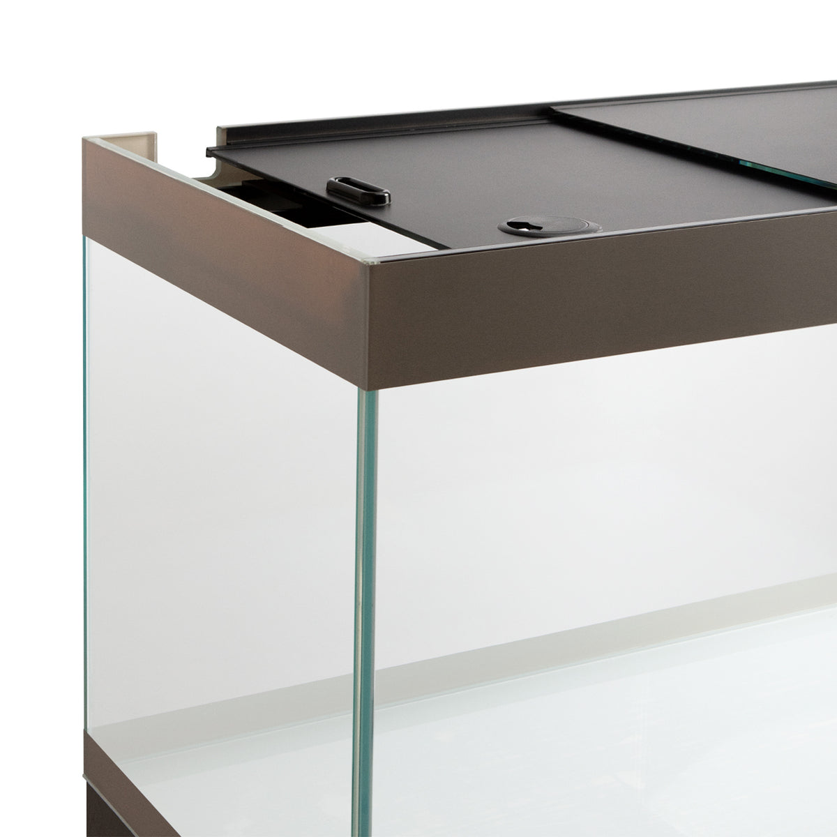 AQPET ACQUARIO RIVERIUM PLUS 90X50X55 H - 10 MM EXT. - CON LUCE LED, FILTRO ESTERNO E SUPPORTO BIANCO