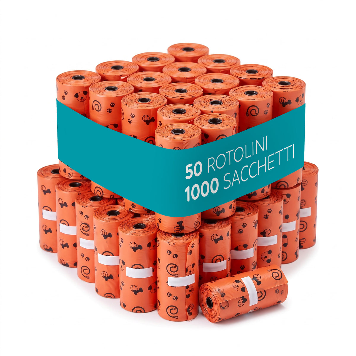 AQPET FRIENDS Double-Strength Hygienic Dog Waste Bags - Large 22x30 cm - Economy Pack of 1000 Bags