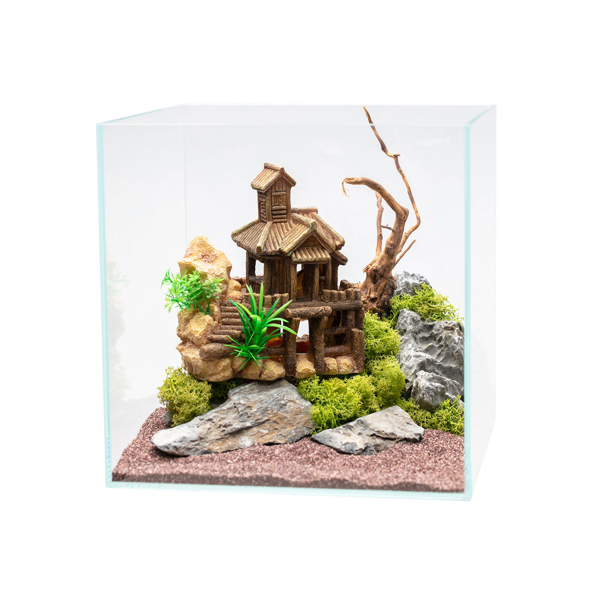 AQPET DECORART DECORI PER ACQUARI MOD. WOOD CASTLE 19*13*19