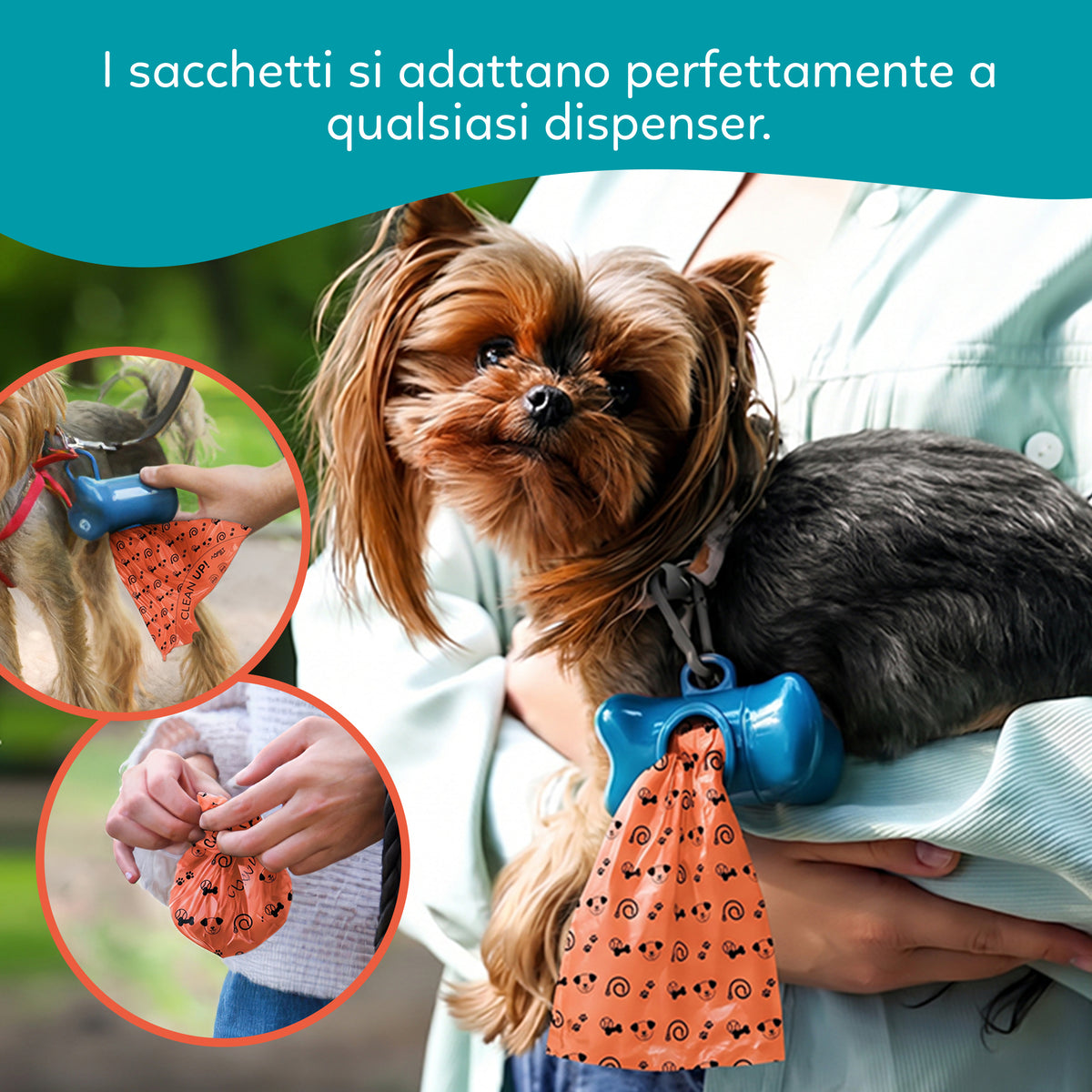 AQPET FRIENDS Double Strength Hygienic Bags for Dog Waste - Large 22x30 cm - Economy Pack of 200 Bags