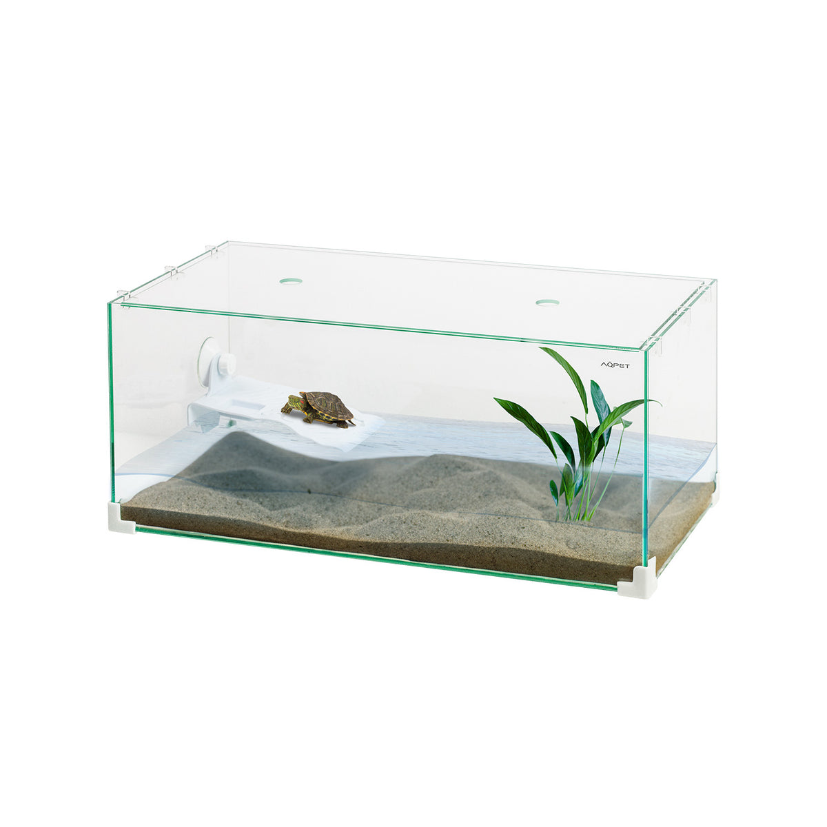 AQPET TARTARUGHIERA IN VETRO TORTUGA 50 - 50X27X20 CM CON ISOLOTTO
