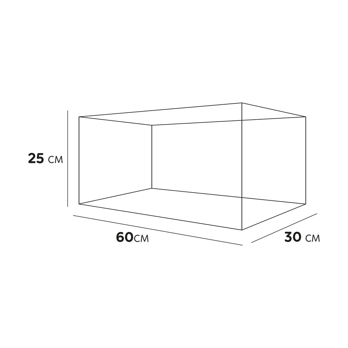 AQPET TARTARUGHIERA IN VETRO TORTUGA 60 - 60X30X25 CM CON ISOLOTTO