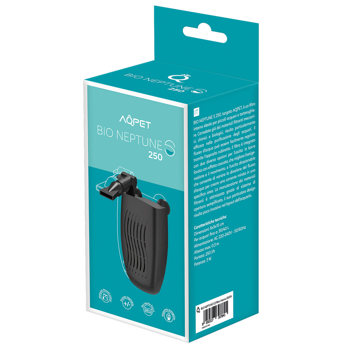 AQPET BIONEPTUNE S 250 LT /H   FILTRO INTERNO