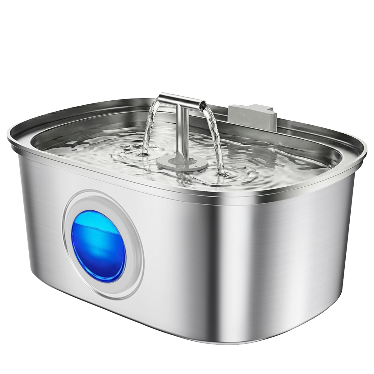 AQPET FRIENDS 3.2L Stainless Steel Cat Water Fountain – Ultra-Quiet Automatic Water Dispenser with Multi-Layer Filter – Cat and Dog Fountain, Always Clean Water