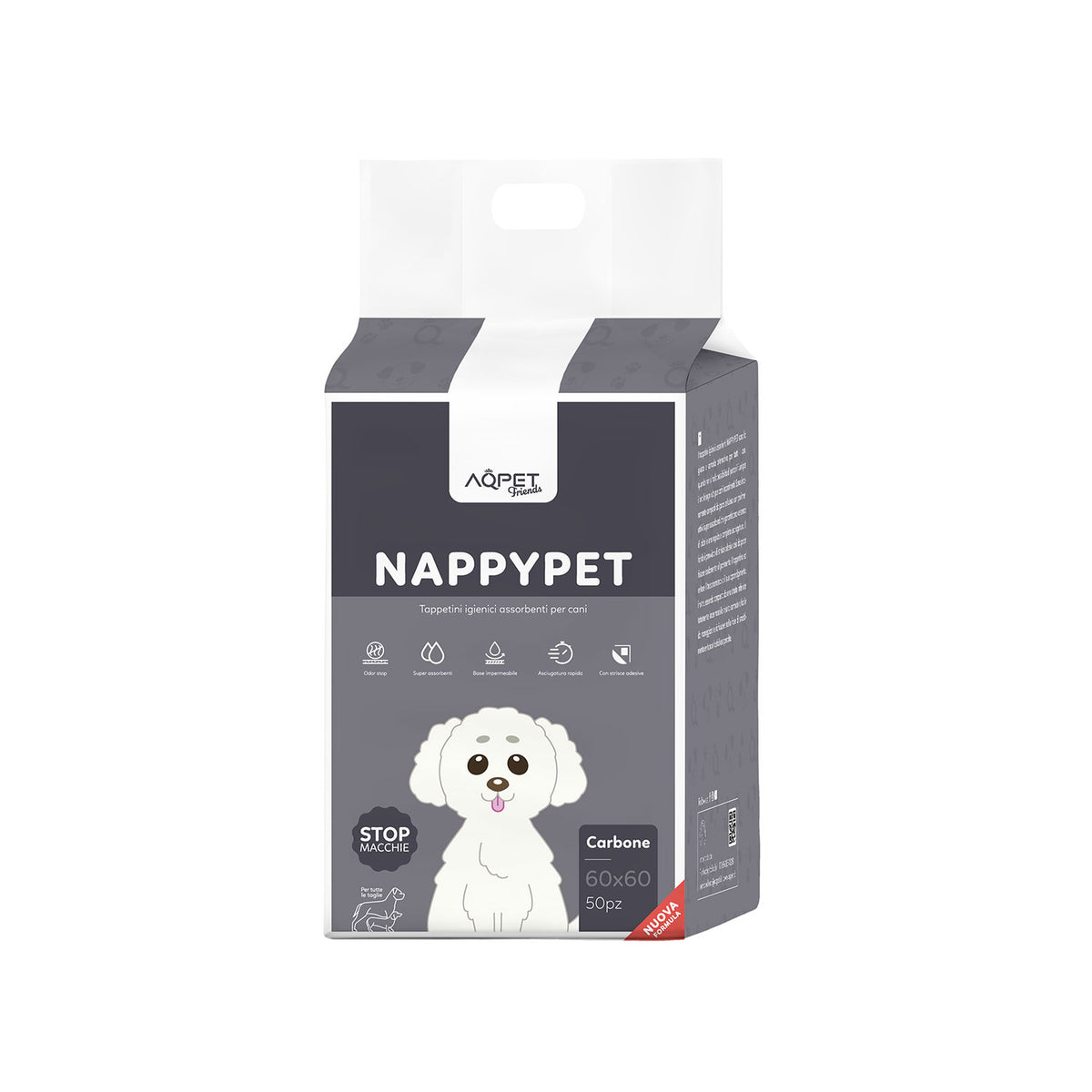 AQPET FRIENDS Charcoal Hygiene Pads Size 50 Pcs For Dogs Ultra Absorbent Odor Proof Waterproof Puppy Training Home Hygiene With Activated Charcoal Daily Hygiene