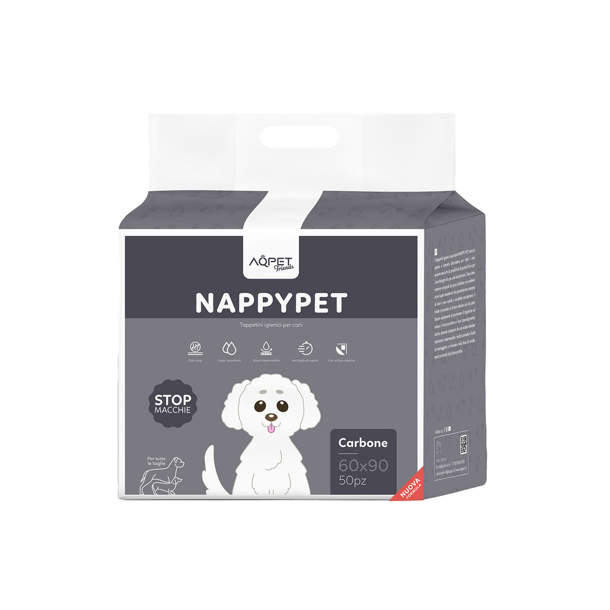 AQPET FRIENDS Charcoal Hygiene Pads Size 50 Pcs For Dogs Ultra Absorbent Odor Proof Waterproof Puppy Training Home Hygiene With Activated Charcoal Daily Hygiene
