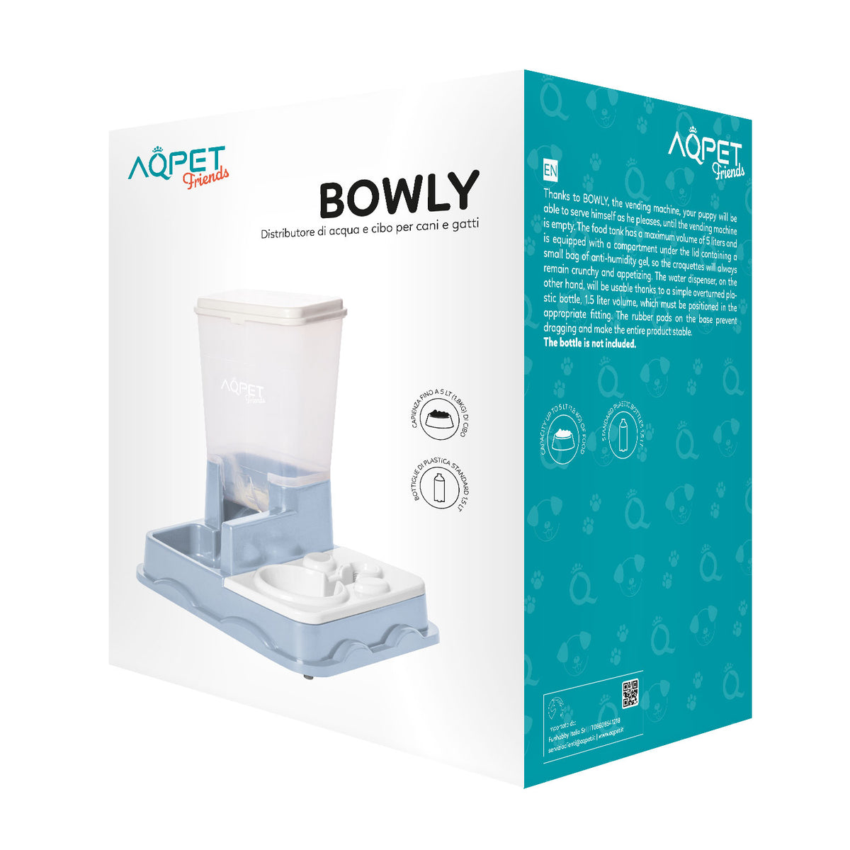 AQPET FRIENDS Bowly Automatic Food and Water Dispenser