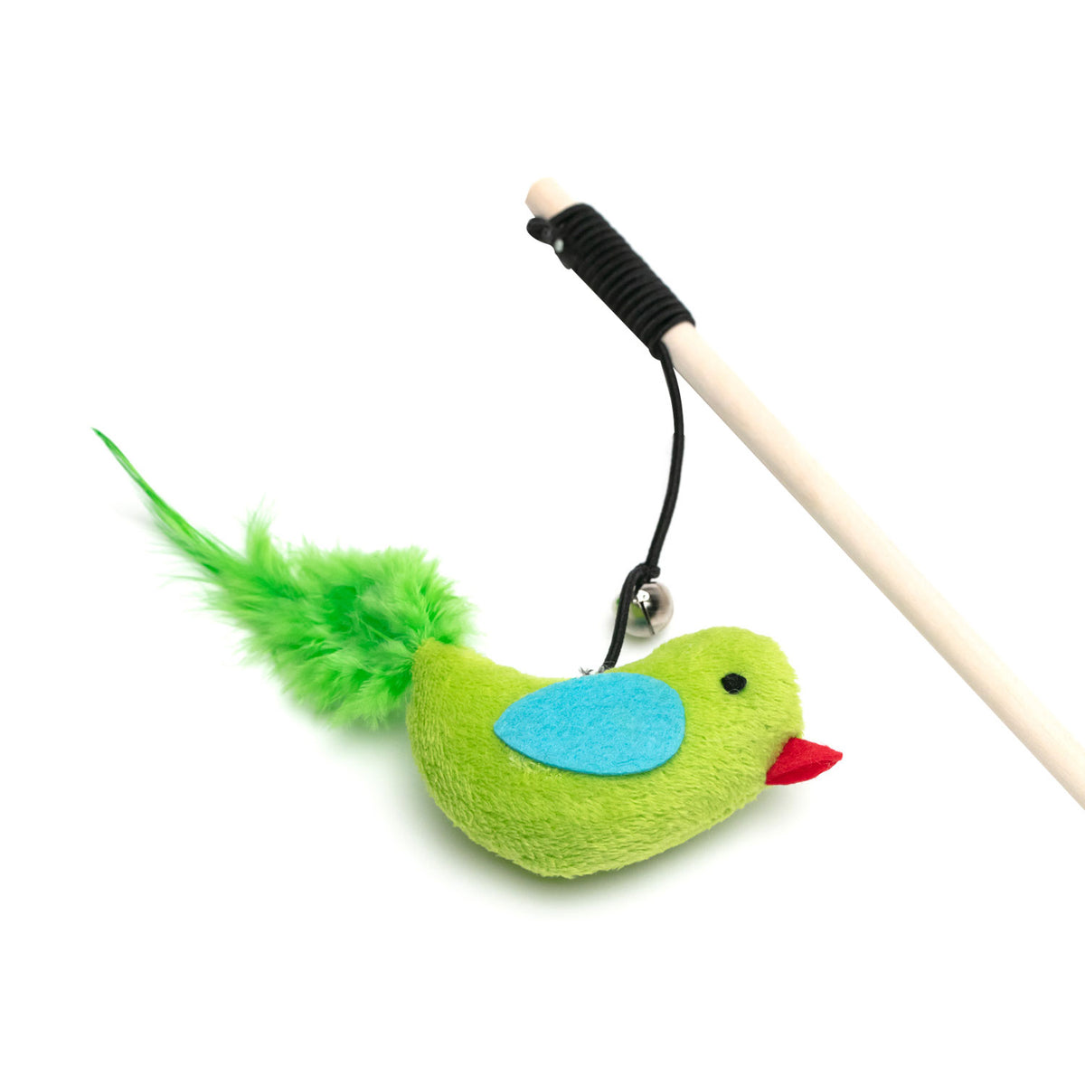 AQPET FRIENDS Cat Toy Stick With Fabric Parrot And Bell - 40 Cm Cat Toy
