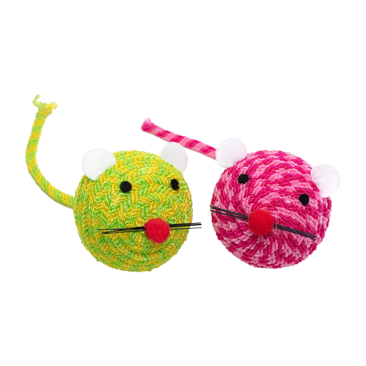 AQPET FRIENDS Cat Toy Topolino Colorato Rivestito A Maglia - 13 Cm Gioco Per Gatti