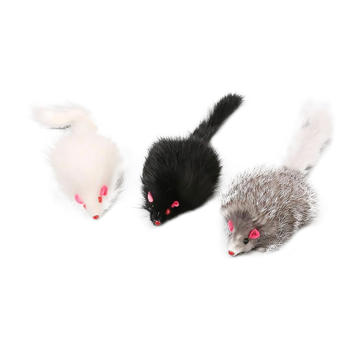 AQPET FRIENDS Cat Toy Topolino Realistico Con Sonaglio - 18 Cm Gioco Per Gatti