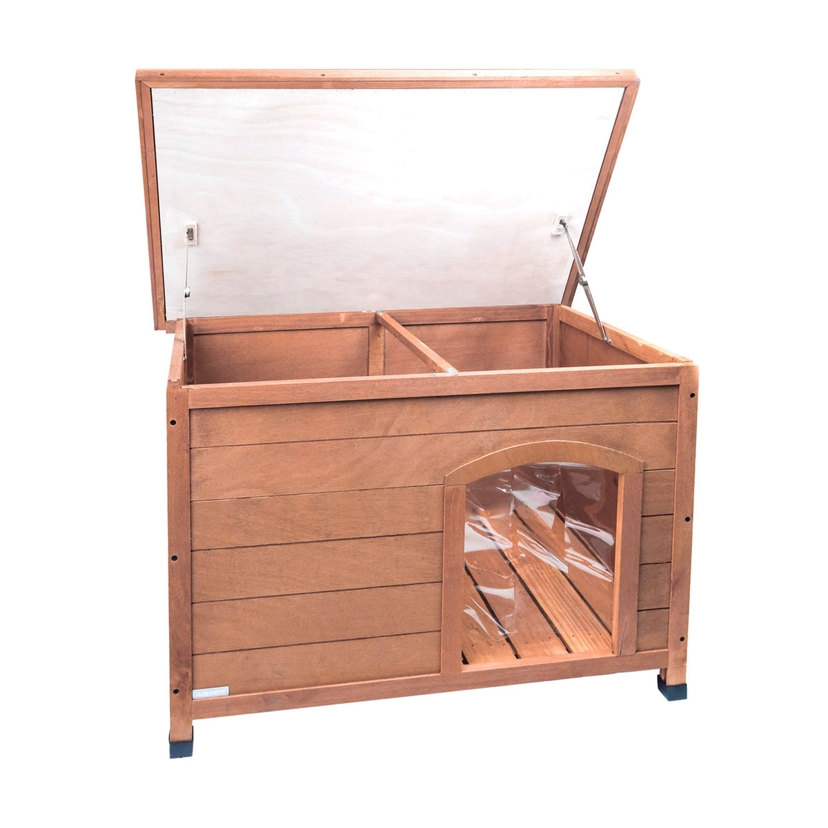 AQPET FRIENDS Wooden Kennel with Openable Roof for Dogs and Cats Comfort and Relaxation