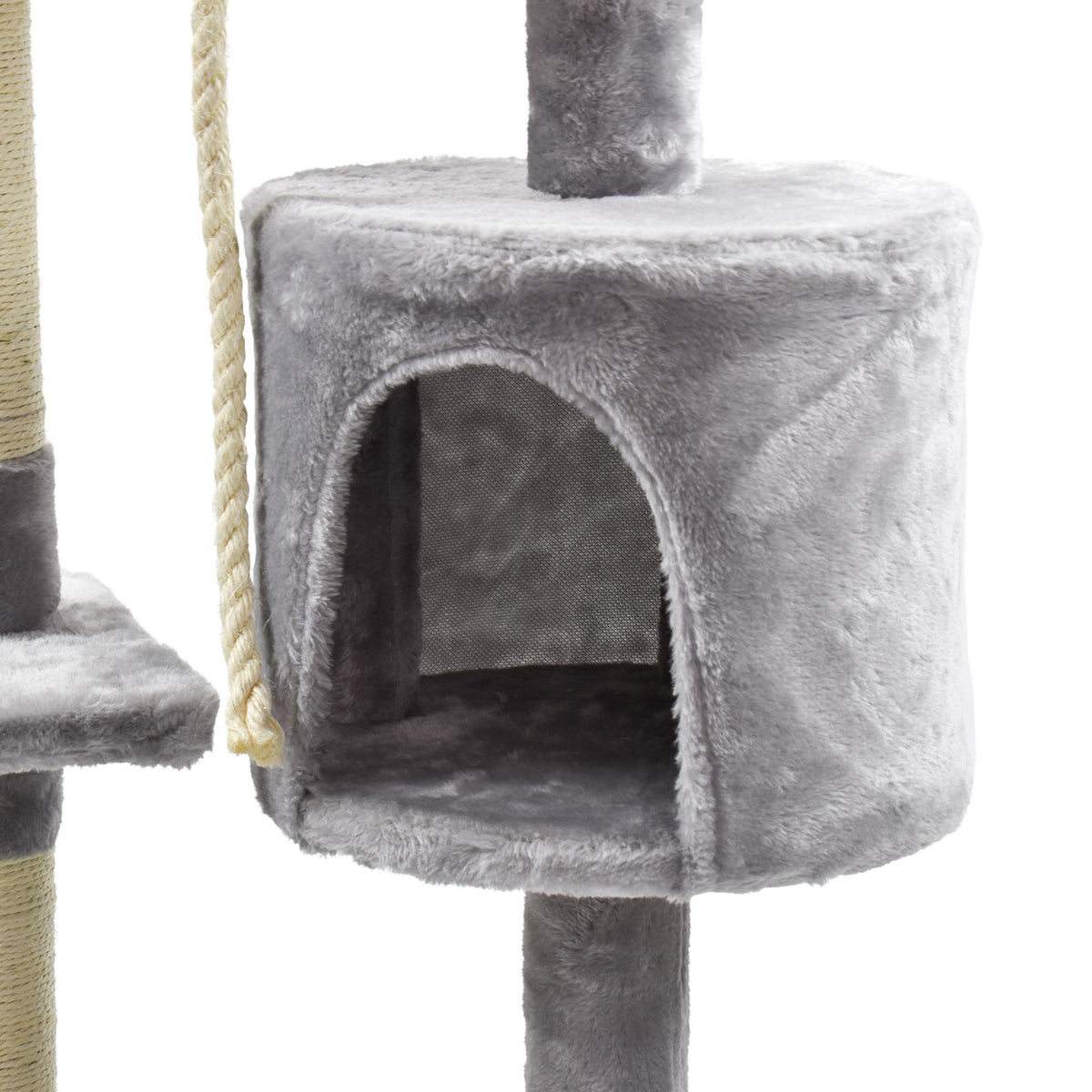 AQPET FRIENDS Amsterdam 112 cm Cat Scratcher with Cat Bed, Tree, Playground, Game, Scratch Post for Cat, Grey