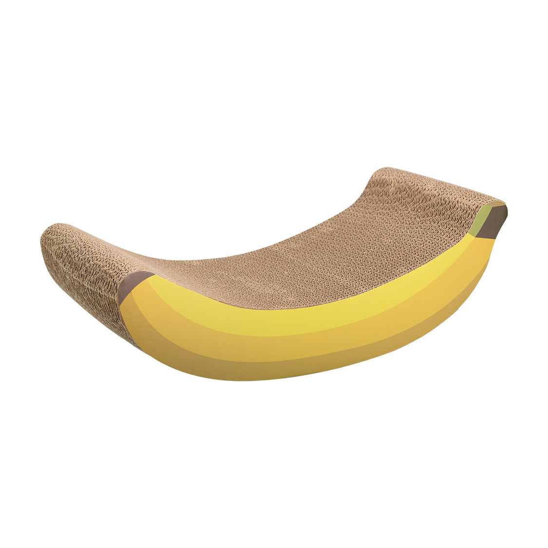 AQPET FRIENDS Tiragraffi In Cartone 47X22X15CM a Forma di Banana Per Gatti Gioco Gatto Relax
