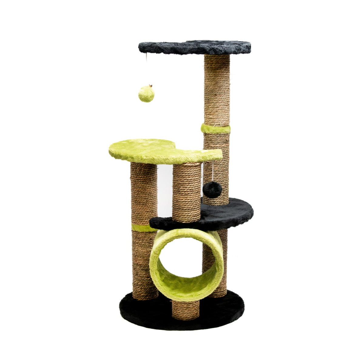 AQPET FRIENDS Tiragraffi Madrid - 86 Cm Verde/nero Per Gatti Gioco Gatto Relax E Divertimento
