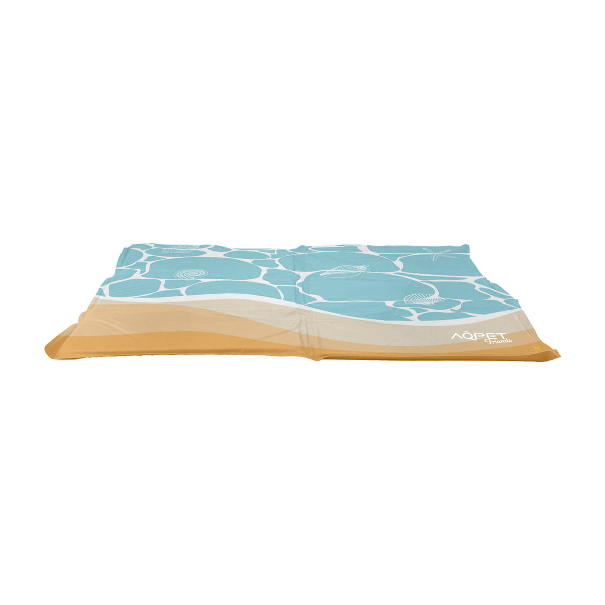 AQPET FRIENDS Cooling Mat for Dogs, Cats and Pets, Non-Toxic Gel, Sea Pattern