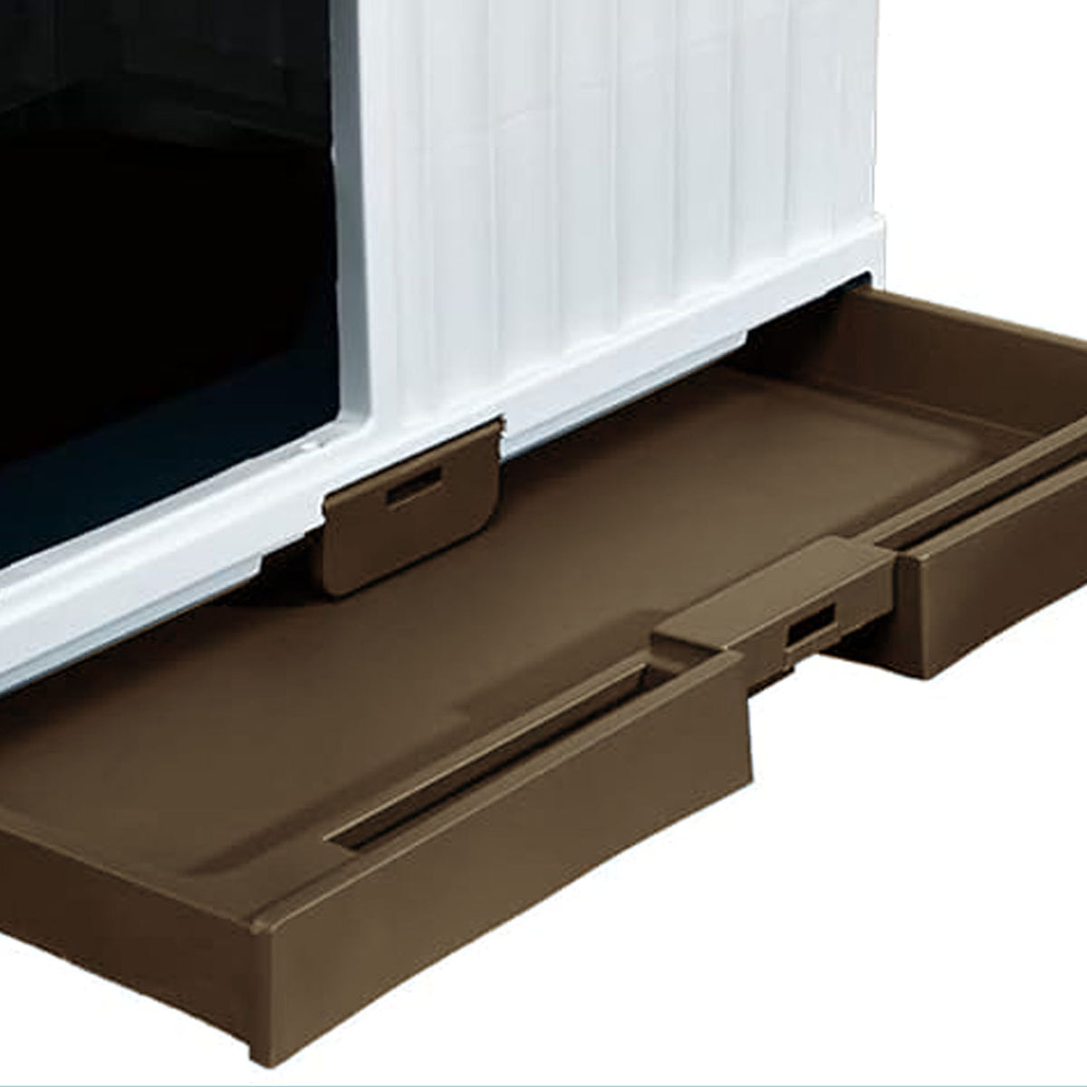 AQPET FRIENDS Plastic Dog Kennel - 87 x 74 x 61 H cm Brown for Dogs and Cats Pet Comfort Relax Animals