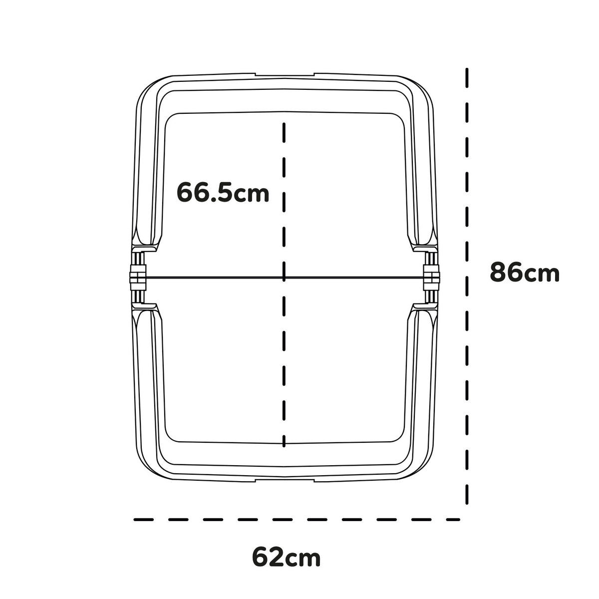 AQPET FRIENDS Dog Litter Box, Foldable Toilet 86x62 cm, Absorbent Mat Tray, Ideal for Puppy Training and Home Use