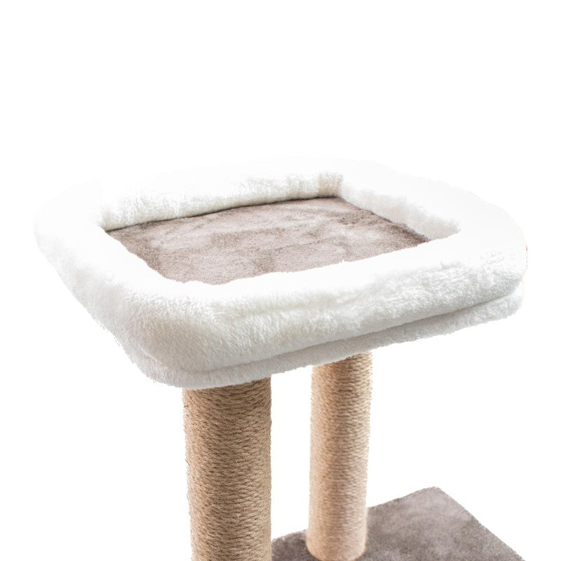 AQPET FRIENDS Tiragraffi Sidney - 140 Cm Beige/marrone Per Gatti Gioco Gatto Relax E Divertimento
