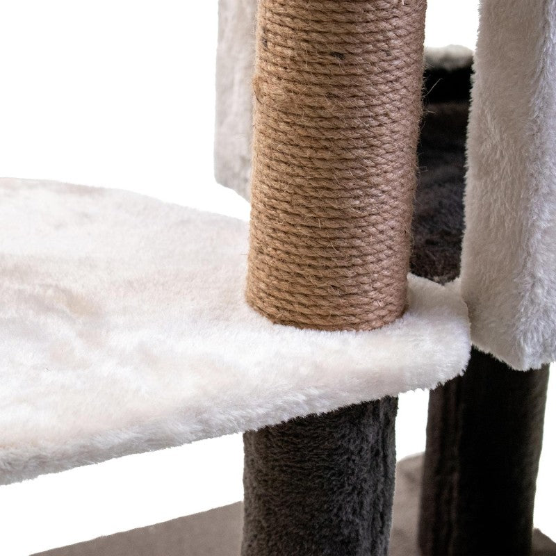 AQPET FRIENDS Tiragraffi Sidney - 140 Cm Beige/marrone Per Gatti Gioco Gatto Relax E Divertimento