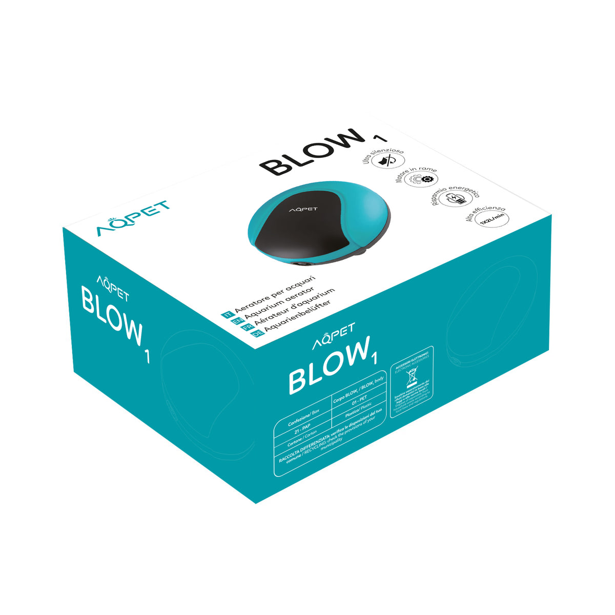 AQPET AERATORE BLOW SILENT SINGOLA USCITA / DOPPIA USCITA