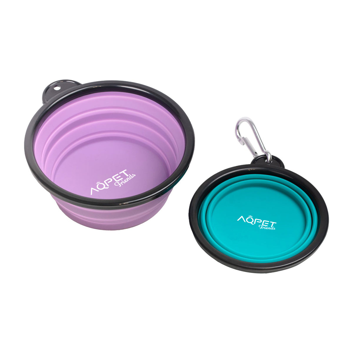 AQPET FRIENDS Gnammy Travel Foldable Travel Bowl For Dogs And Cats Food And Water