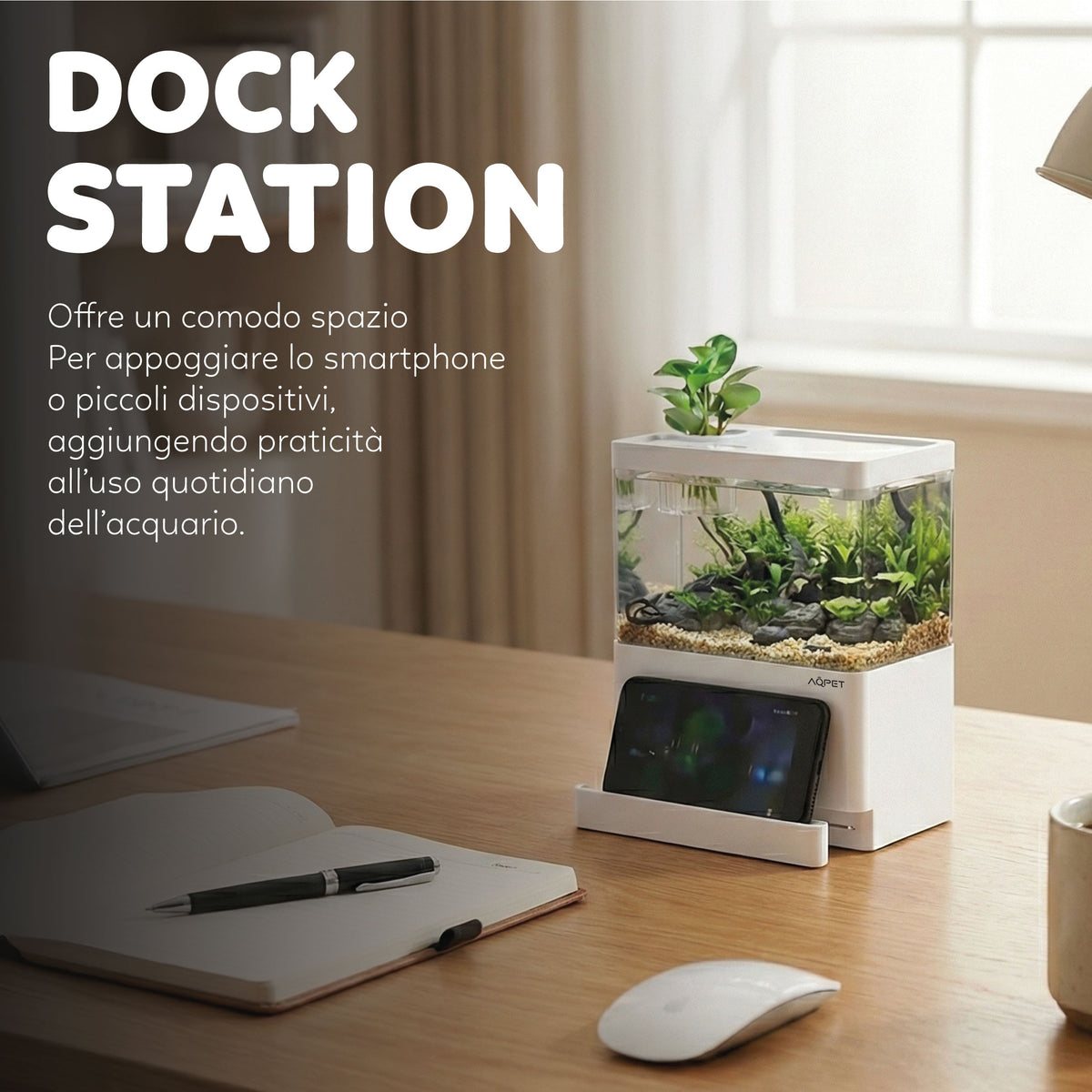 AQPET HYDO ACQUARIO DA SCRIVANIA DOCK STATION